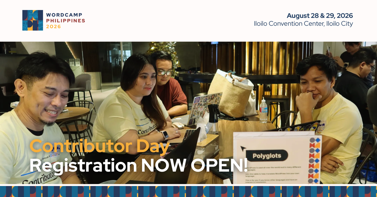 Contributor Day Registration Is Now Open